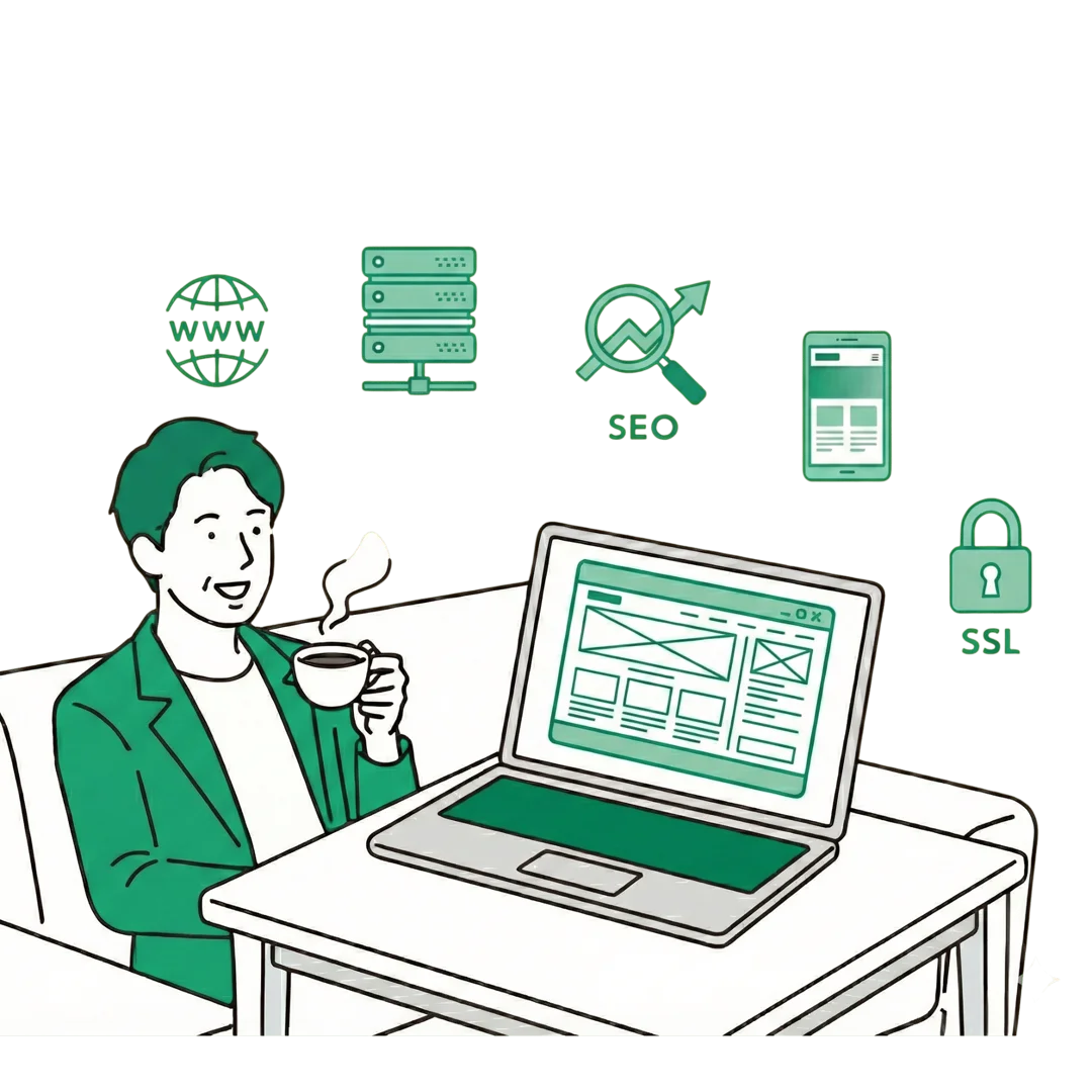 ホームページ制作サービスのイラスト